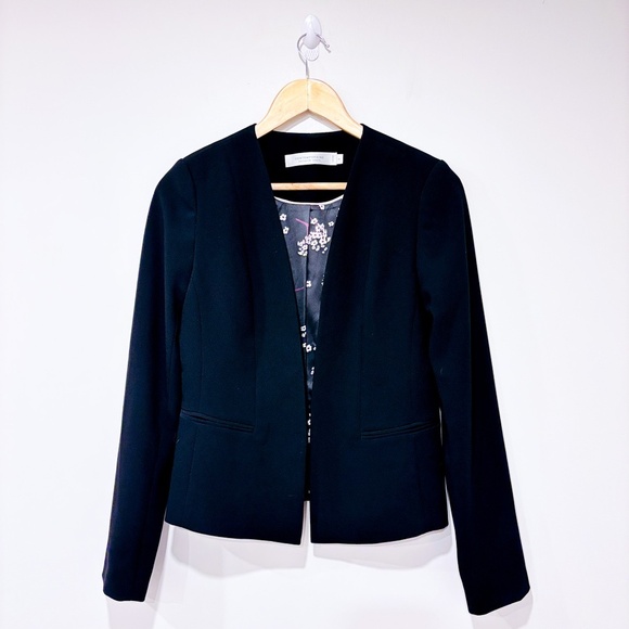 SIMONS – Black open-front blazer | Tailored minimalist jacket | Size 4 * - Picture 1 of 8